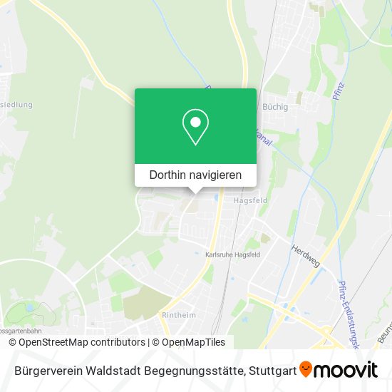 Bürgerverein Waldstadt Begegnungsstätte Karte