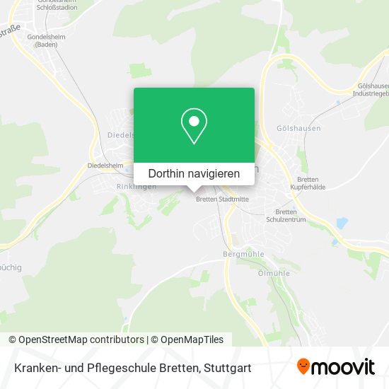 Kranken- und Pflegeschule Bretten Karte