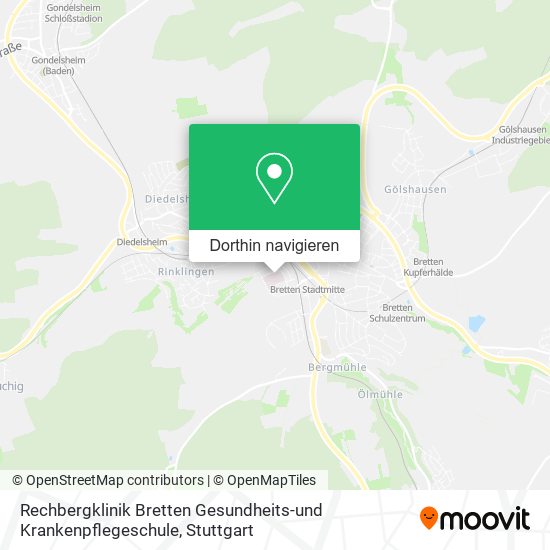 Rechbergklinik Bretten Gesundheits-und Krankenpflegeschule Karte