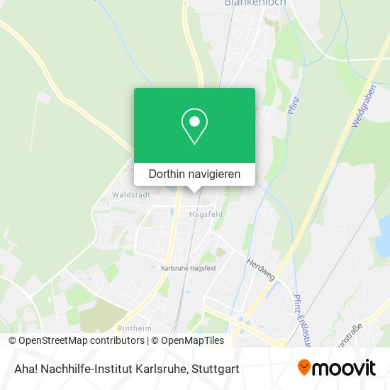 Aha! Nachhilfe-Institut Karlsruhe Karte