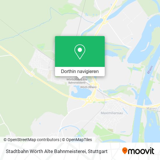Stadtbahn Wörth Alte Bahnmeisterei Karte