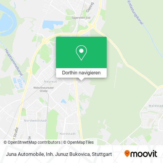 Juna Automobile, Inh. Junuz Bukovica Karte