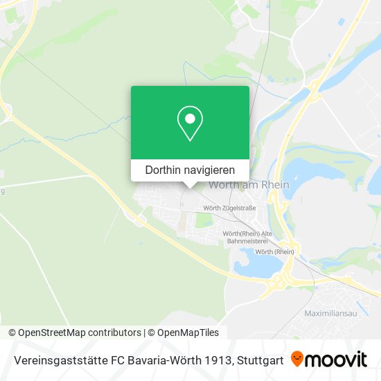 Vereinsgaststätte FC Bavaria-Wörth 1913 Karte