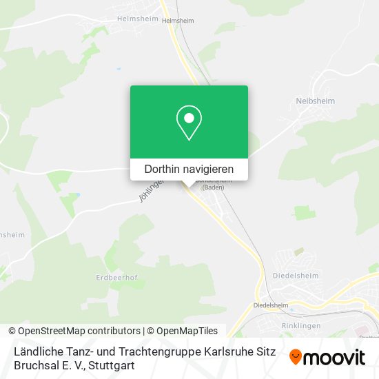 Ländliche Tanz- und Trachtengruppe Karlsruhe Sitz Bruchsal E. V. Karte