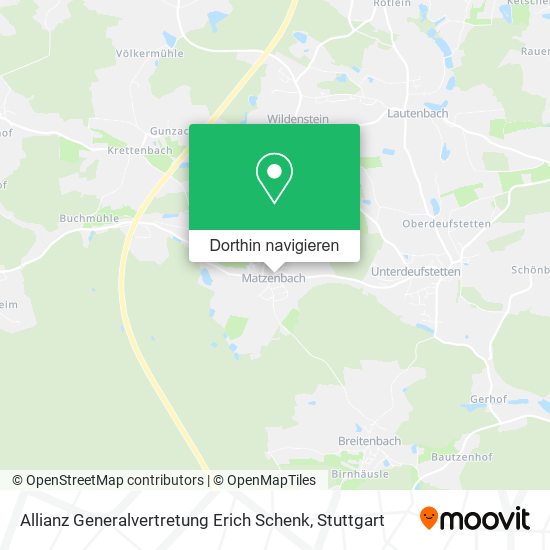 Allianz Generalvertretung Erich Schenk Karte