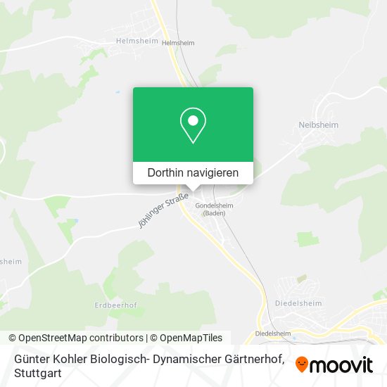 Günter Kohler Biologisch- Dynamischer Gärtnerhof Karte