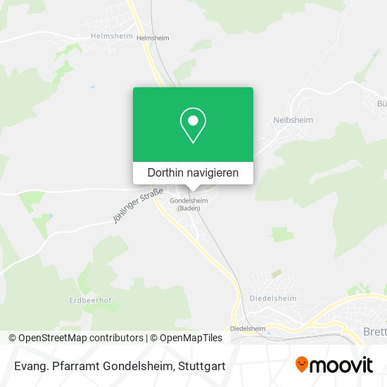 Evang. Pfarramt Gondelsheim Karte
