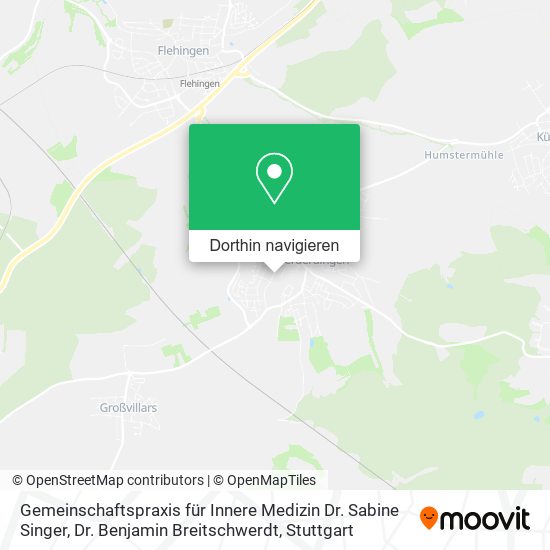Gemeinschaftspraxis für Innere Medizin Dr. Sabine Singer, Dr. Benjamin Breitschwerdt Karte