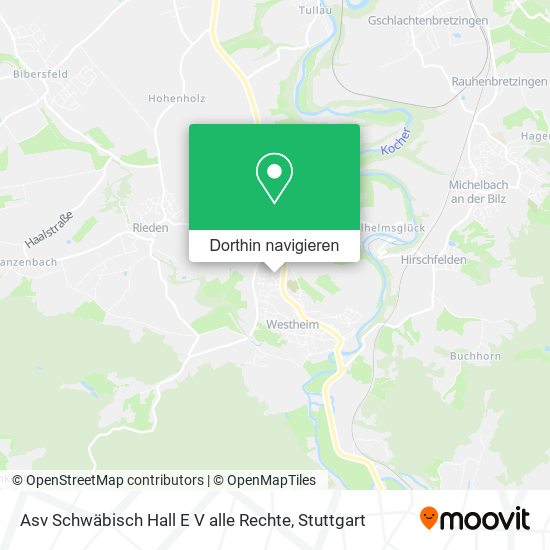 Asv Schwäbisch Hall E V alle Rechte Karte