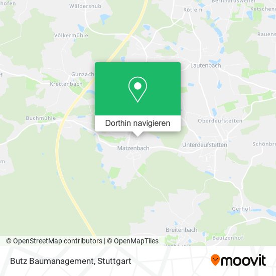 Butz Baumanagement Karte