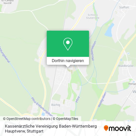 Kassenärztliche Vereinigung Baden-Württemberg Hauptverw Karte