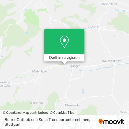 Burrer Gottlob und Sohn Transportunternehmen Karte