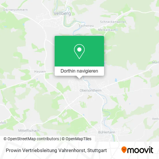 Prowin Vertriebsleitung Vahrenhorst Karte