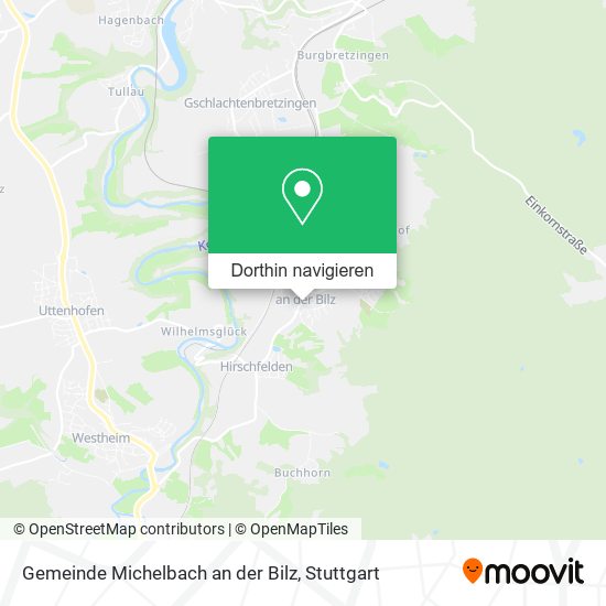 Gemeinde Michelbach an der Bilz Karte
