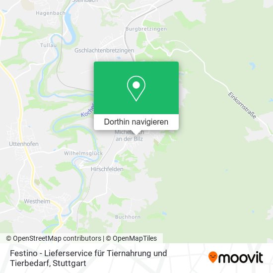 Festino - Lieferservice für Tiernahrung und Tierbedarf Karte
