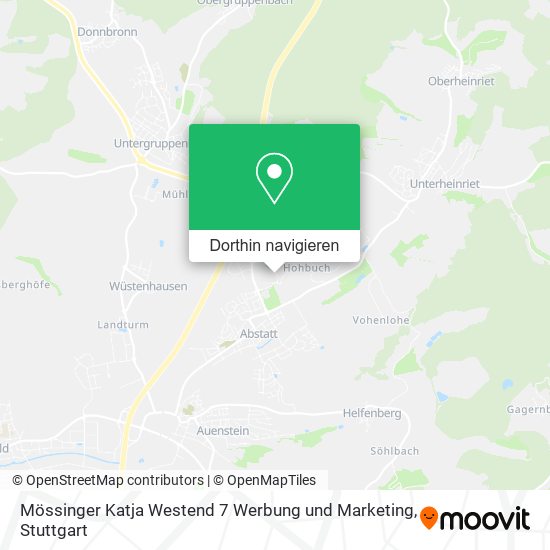 Mössinger Katja Westend 7 Werbung und Marketing Karte
