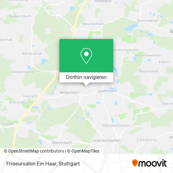 Friseursalon Ein Haar Karte