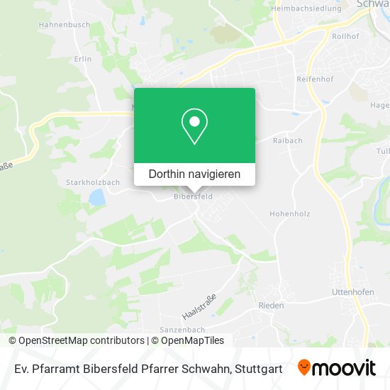 Ev. Pfarramt Bibersfeld Pfarrer Schwahn Karte