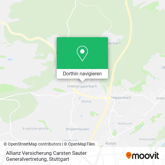 Allianz Versicherung Carsten Sauter Generalvertretung Karte