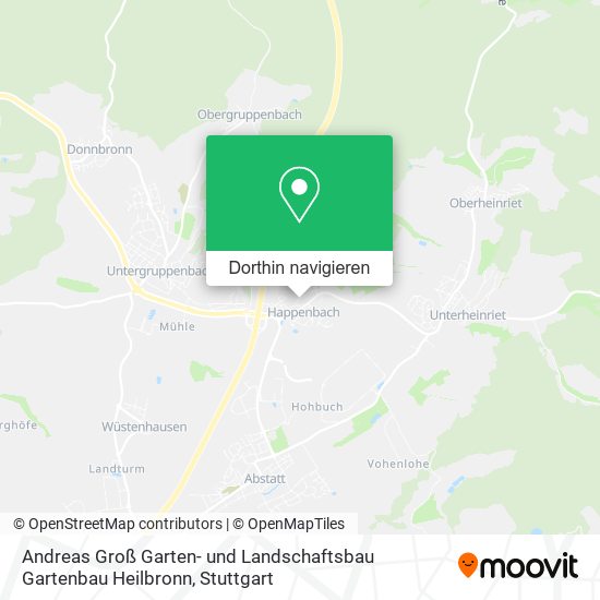Andreas Groß Garten- und Landschaftsbau Gartenbau Heilbronn Karte