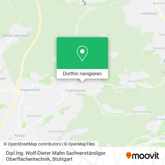 Dipl.Ing. Wolf-Dieter Mahn Sachverständiger Oberflächentechnik Karte