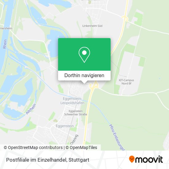 Postfiliale im Einzelhandel Karte