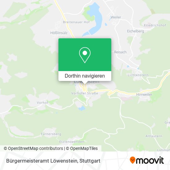 Bürgermeisteramt Löwenstein Karte