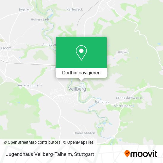 Jugendhaus Vellberg-Talheim Karte