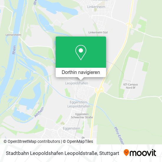 Stadtbahn Leopoldshafen Leopoldstraße Karte