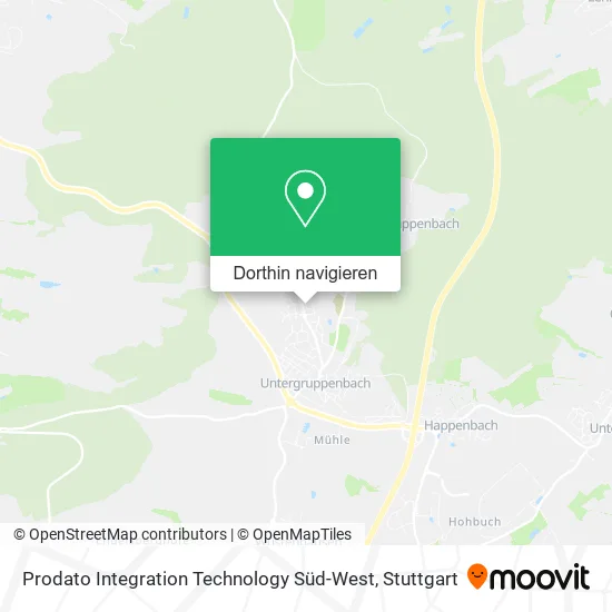 Prodato Integration Technology Süd-West Karte