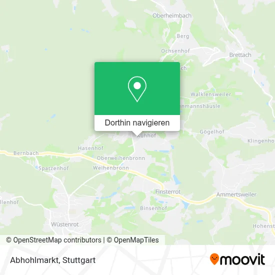 Abhohlmarkt Karte