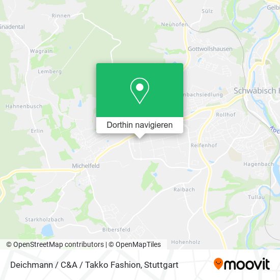 Deichmann / C&A / Takko Fashion Karte
