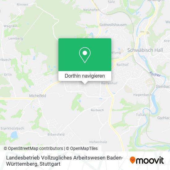 Landesbetrieb Vollzugliches Arbeitswesen Baden-Württemberg Karte
