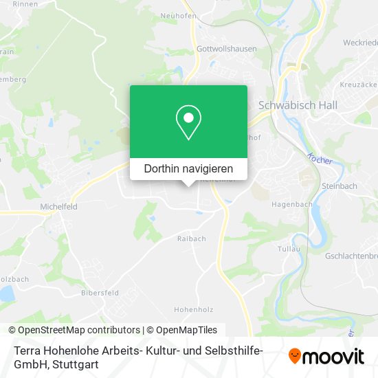 Terra Hohenlohe Arbeits- Kultur- und Selbsthilfe-GmbH Karte
