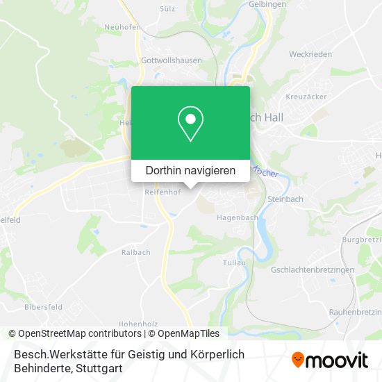Besch.Werkstätte für Geistig und Körperlich Behinderte Karte