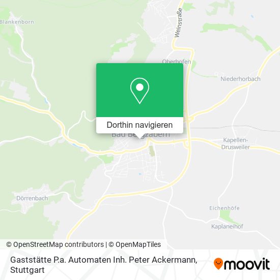 Gaststätte P.a. Automaten Inh. Peter Ackermann Karte