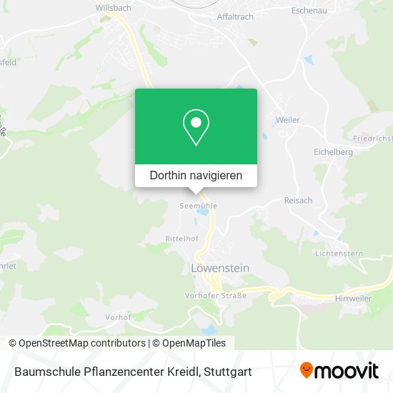 Baumschule Pflanzencenter Kreidl Karte