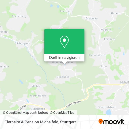 Tierheim & Pension Michelfeld Karte
