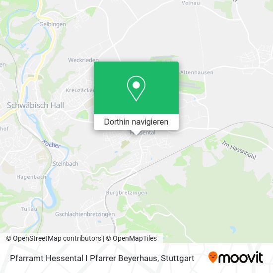 Pfarramt Hessental I Pfarrer Beyerhaus Karte