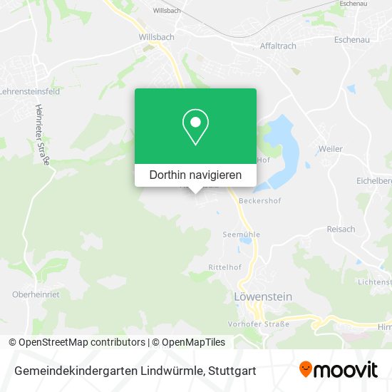 Gemeindekindergarten Lindwürmle Karte