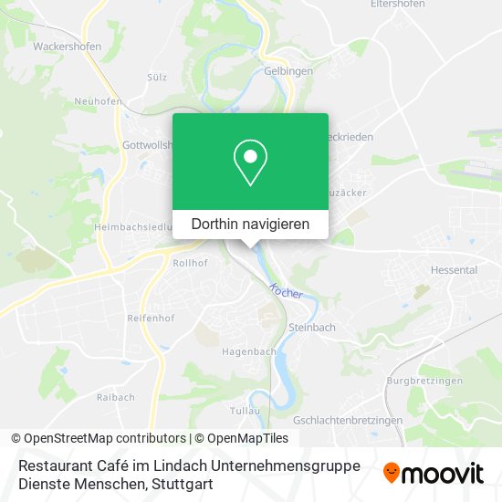Restaurant Café im Lindach Unternehmensgruppe Dienste Menschen Karte