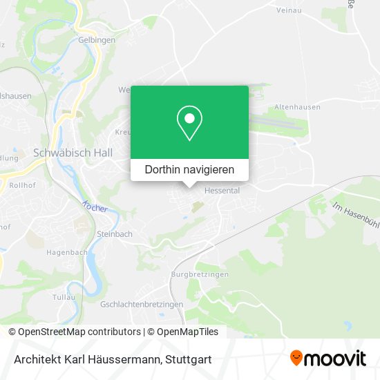 Architekt Karl Häussermann Karte