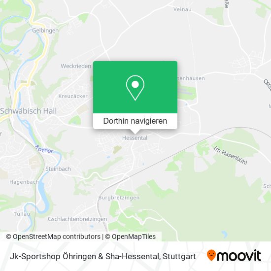 Jk-Sportshop Öhringen & Sha-Hessental Karte
