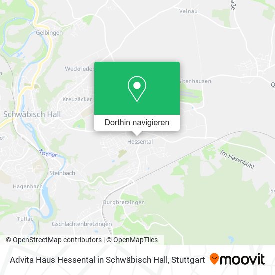 Advita Haus Hessental in Schwäbisch Hall Karte
