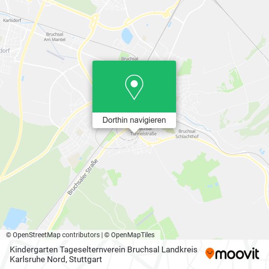 Kindergarten Tageselternverein Bruchsal Landkreis Karlsruhe Nord Karte