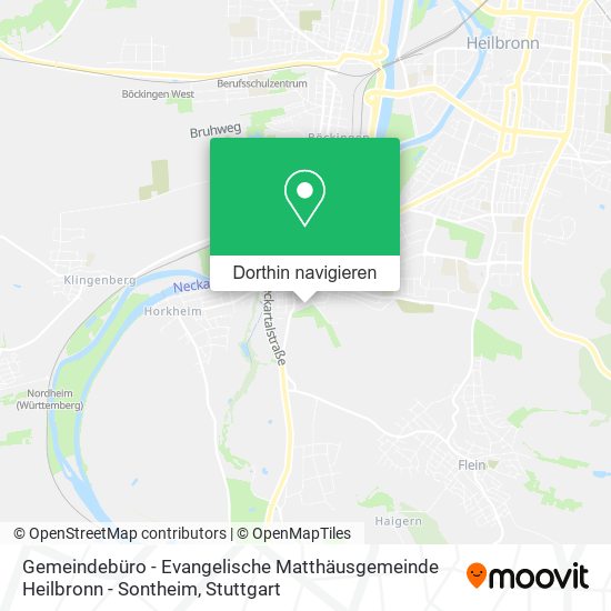 Gemeindebüro - Evangelische Matthäusgemeinde Heilbronn - Sontheim Karte