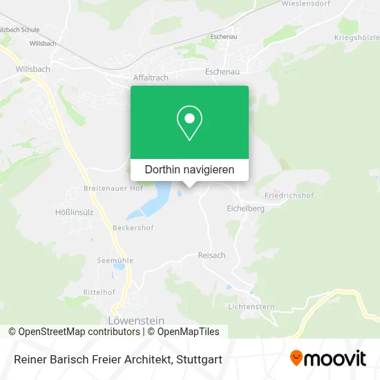Reiner Barisch Freier Architekt Karte