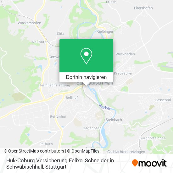 Huk-Coburg Versicherung Felixc. Schneider in Schwäbischhall Karte