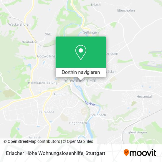 Erlacher Höhe Wohnungslosenhilfe Karte