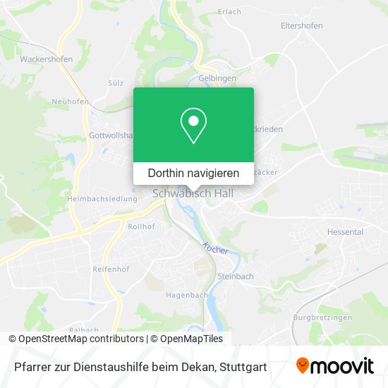 Pfarrer zur Dienstaushilfe beim Dekan Karte